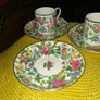Stunning porcelain Crown 3 tea cups sets Image 4