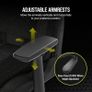 RELAXED Gaming Chair - Fabric - Racing-Inspired Design - Lumbar Pillow - Detachable Memory Foam Neck Pillow - Adjustable Seat Height - Adjustable Armrests - Black Image 7