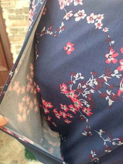 Anthology navy floral stretch pencil Occasion dress size 16 Postage included