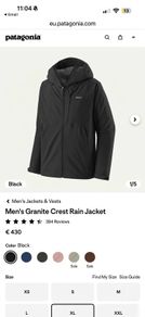 patagonia Men's Granite Crest Rain Jacket XL