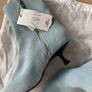 Zara denim kitten heel boots Image 2