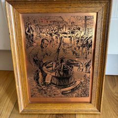 Small Vintage Copper Picture