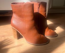 Next Brown Faux Leather Ankle Boots Size 5