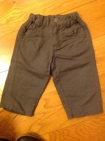Bebe Grey Linen Trousers Age 12 months