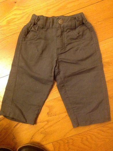 Bebe Grey Linen Trousers Age 12 months