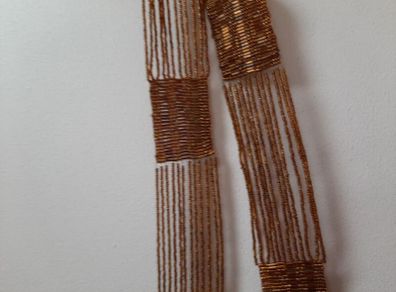 New vintage beaded belt tag attached