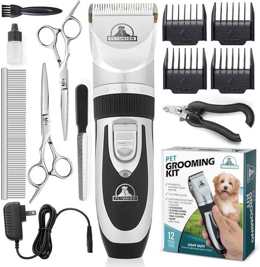 NEW SALE | Professional Dog Grooming Kit - Rechargeable, Cordless Pet Grooming Clippers & Dog Grooming Accessories, Low Noise & Suitable Dog Clippers