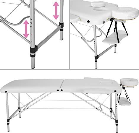 Mobile Aluminium Massage Table 2 Zones Height