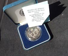 Rare 1990 Jersey 2 Pounds Silver Proof Coin - Queen Mother 90th Birthday Commemorative - Only 3,000 Minted