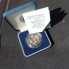 Rare 1990 Jersey 2 Pounds Silver Proof Coin - Queen Mother 90th Birthday Commemorative - Only 3,000 Minted