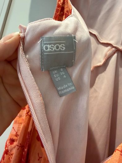 ASOS Wedding guest dress orange. UK 8/ EU 36
