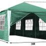 3 x 9 m Gazebo,  Protection Party Tent, MaterialHigh-Quality Garden Tent with 8 Side Panels, for Wedding, Party, Garden, Market Image 4