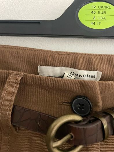 trousers Bnwt River island size 12 camel brown chinos