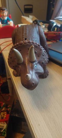 Vintage 1987 Playskool Definitely Dinosaurs Triceratops 12"