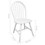 Dining Chairs 4 pcs White Solid Rubber Wood Image 5