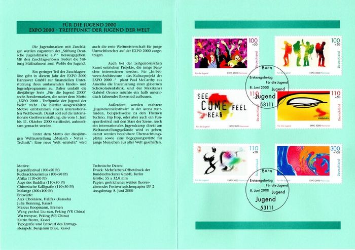 1999 Bundes Republic Deutschland (Germany) Federal Annual Stamp EFT Collection with 51 images of contents