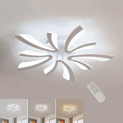 Ceiling Light Dimmable, LED Ceiling Lighting 48W 4000LM, 3000K-6500K, Acrylic Modern Lighting Fixture with Remote Control for Living Room Bedroom (FREE POSTAGE)