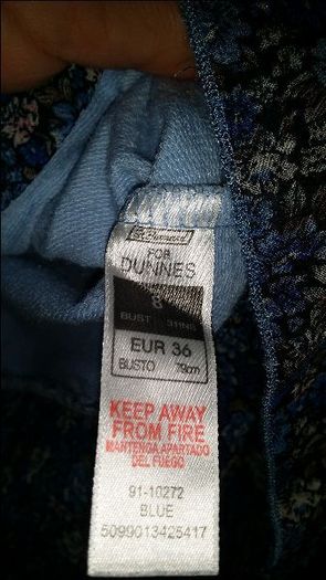 Free Blue Tunic hoodie Dunnes size S UK8 EUR36 Collection only