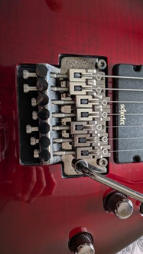 SCHECTER Demon-7 FR - Crimson Red Burst