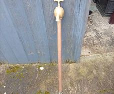 antique brass manual pump