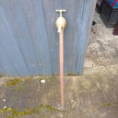 antique brass manual pump