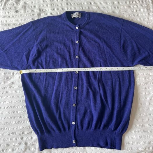 Vintage 100% cashmere Ballantyne of Scotland Cardigan blue purple
