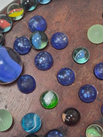 Victorian Marble Solitaire Board Game