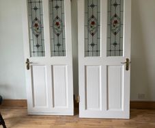 Rose stained glass doors X3