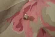 square sterling silver cz stud