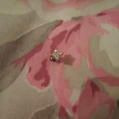 square sterling silver cz stud