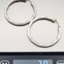 Vintage 925 Sterling Silver Italian Signed Hooped Earrings Image 8