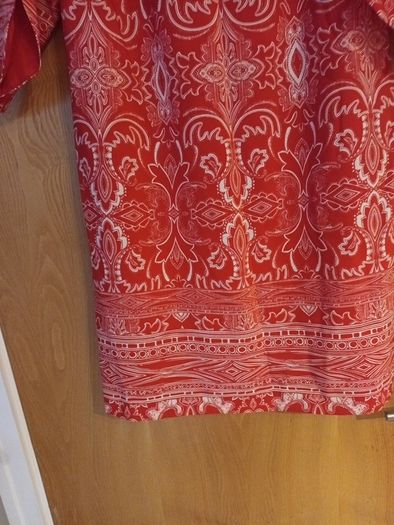 Dunnes Stores Coral Tulip Cuff Tunic Dress.. S.18.   B.N.W.T.