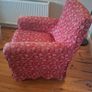 2 IKEA Jenny Lund Red & White Patterned Armchairs Image 3