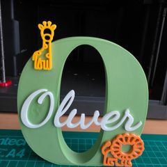Personalized Initial Name Sign Decoration