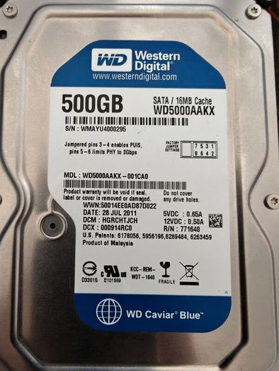 3.5" Hdd 500gb