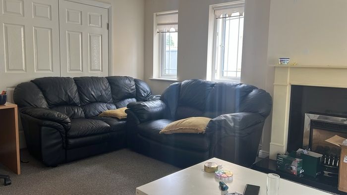 Black Leather Sofa 3+2+1