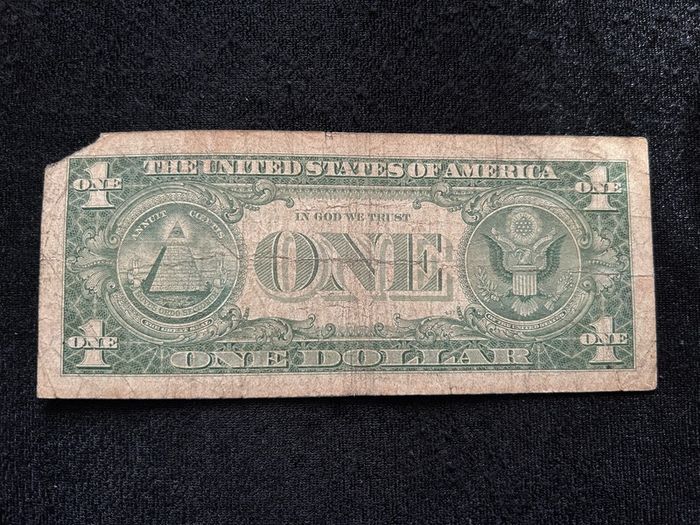 Certificate One dollar USA blue seal 1957 Letter B