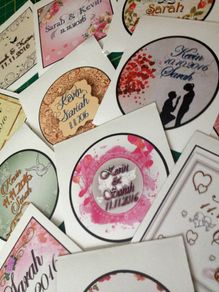 Personalised Wedding Stickers Labels