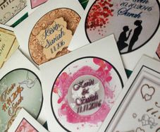 Personalised Wedding Stickers Labels