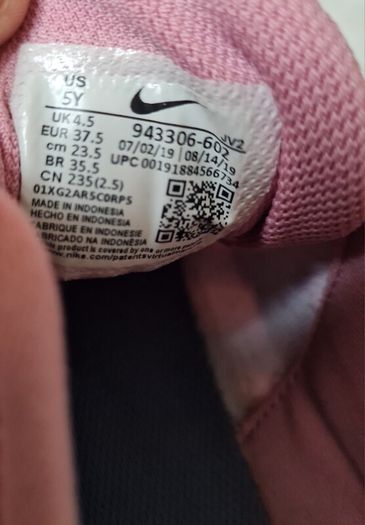 2019 nike revolution 4 pink Size 4.5 eu 37.5 in excellent condition