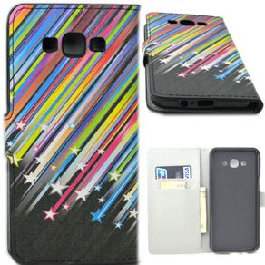 Flip Clip PU Leather Book Sleeve Skin Wallet Case Cover For Samsung Galaxy E7