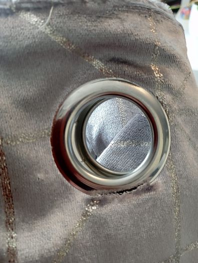 Silver-Grey Velvet Effect Curtains