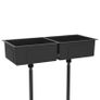 Handmade Kitchen Sink with Strainer Black Stainless Steel Image 3
