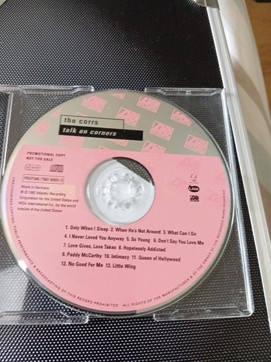 Talk on Corners promo CD album The Corrs