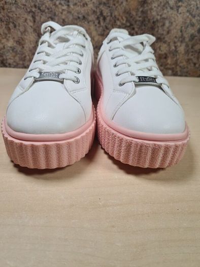 womens FAITH PLATFORM trainers runners white pink Size UK 8  EU 41 (AT2)