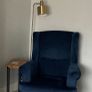 Navy Velvet Wingback Accent Chair Image 2