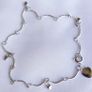 Vintage 18ct G P white Gold Plated Women's Bangle Bracelet L 9" - 2,97g Image 2