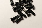 Halo alu spoke nipples, black, 12mm (for 2mm / 14ga)