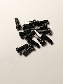 Halo alu spoke nipples, black, 12mm (for 2mm / 14ga)