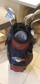golf clubs bag & 2 wheel trolley